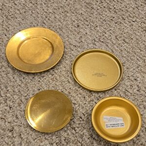 Set of Gold Decorative Plates